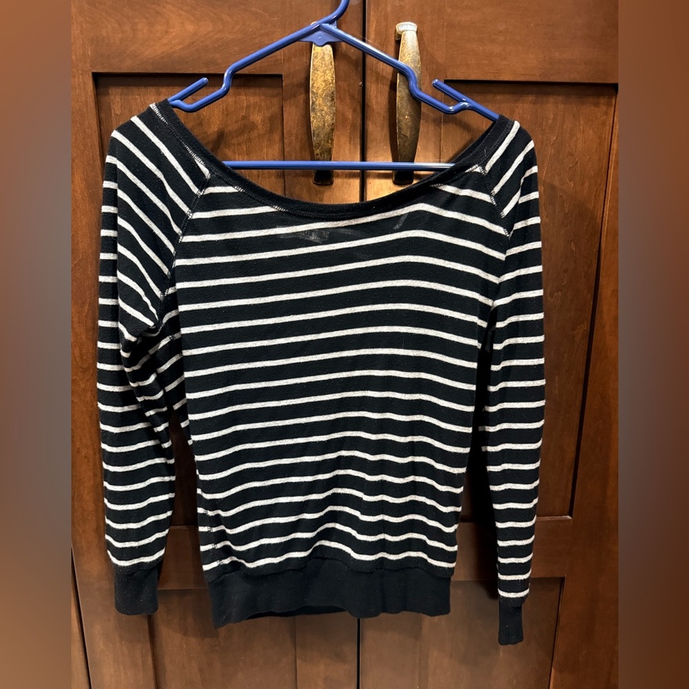 Garage Monochrome Striped Top